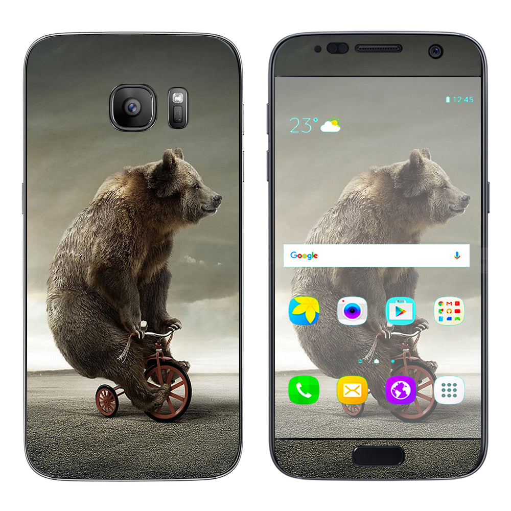  Bear Riding Tricycle Samsung Galaxy S7 Skin