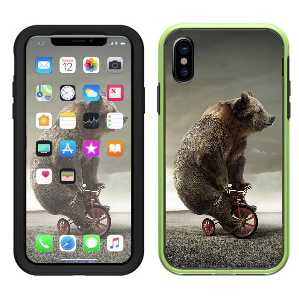  Bear Riding Tricycle Lifeproof Slam Case iPhone X Skin