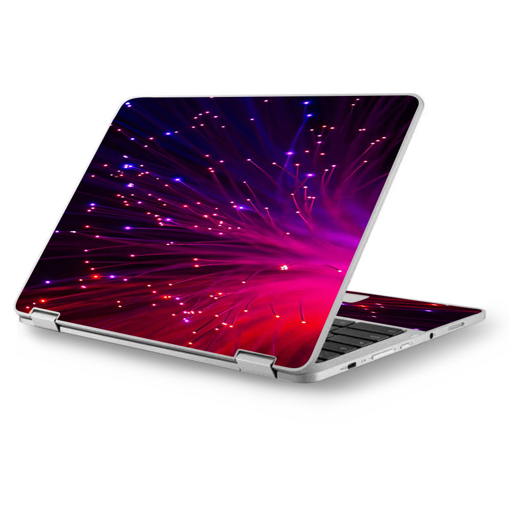  Fiber Optics Red Needles Space Asus Chromebook Flip 12.5" Skin