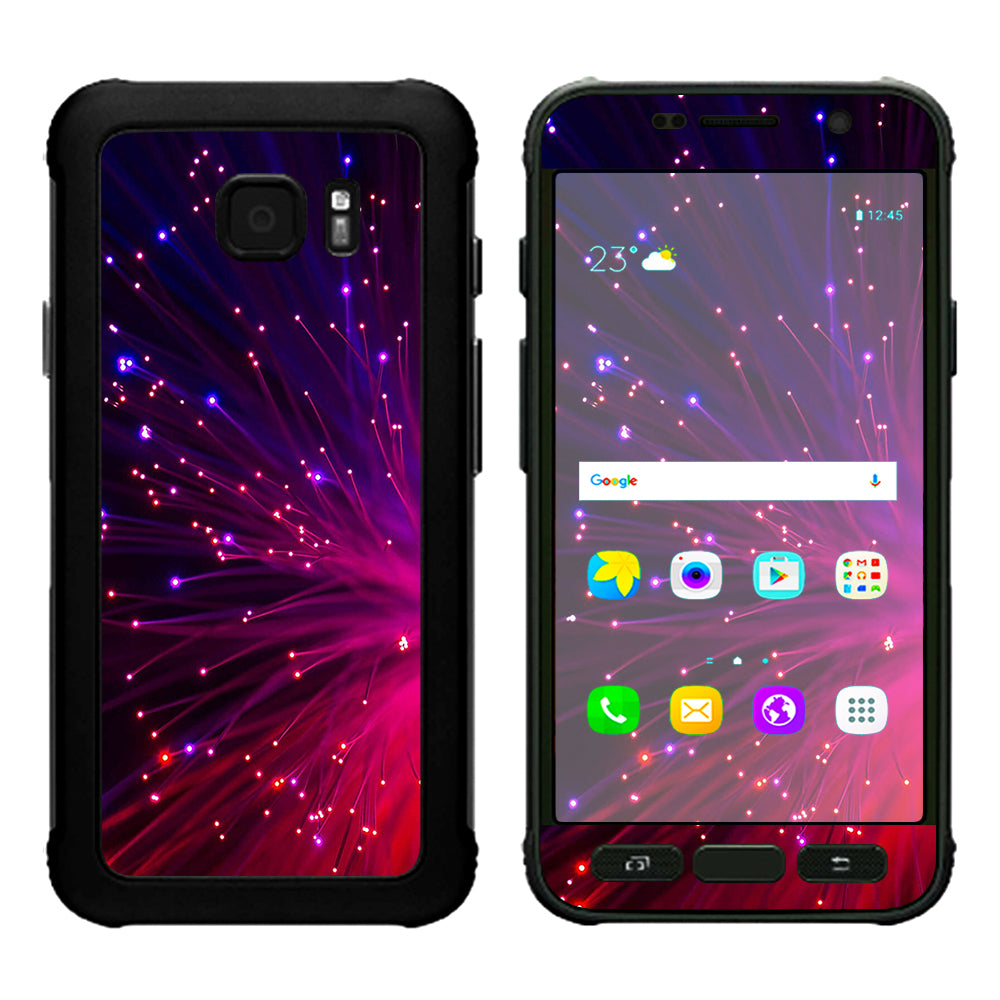  Fiber Optics Red Needles Space Samsung Galaxy S7 Active Skin