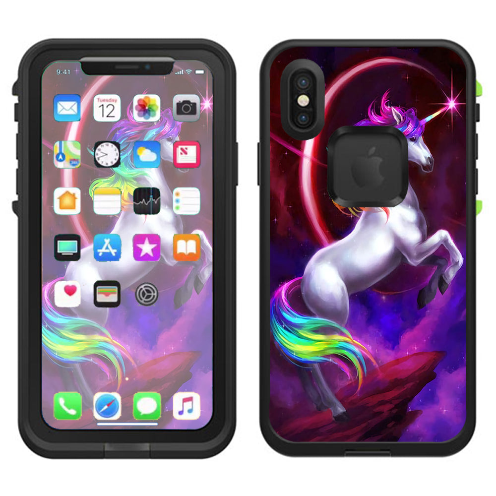  Unicorn Rainbows Space Lifeproof Fre Case iPhone X Skin