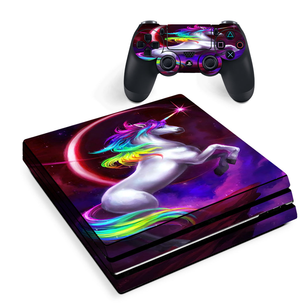 Unicorn Rainbows Space Sony PS4 Pro Skin
