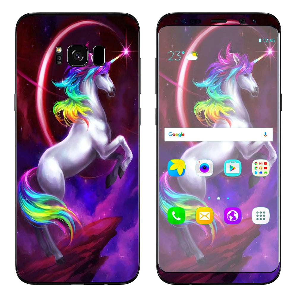  Unicorn Rainbows Space Samsung Galaxy S8 Skin