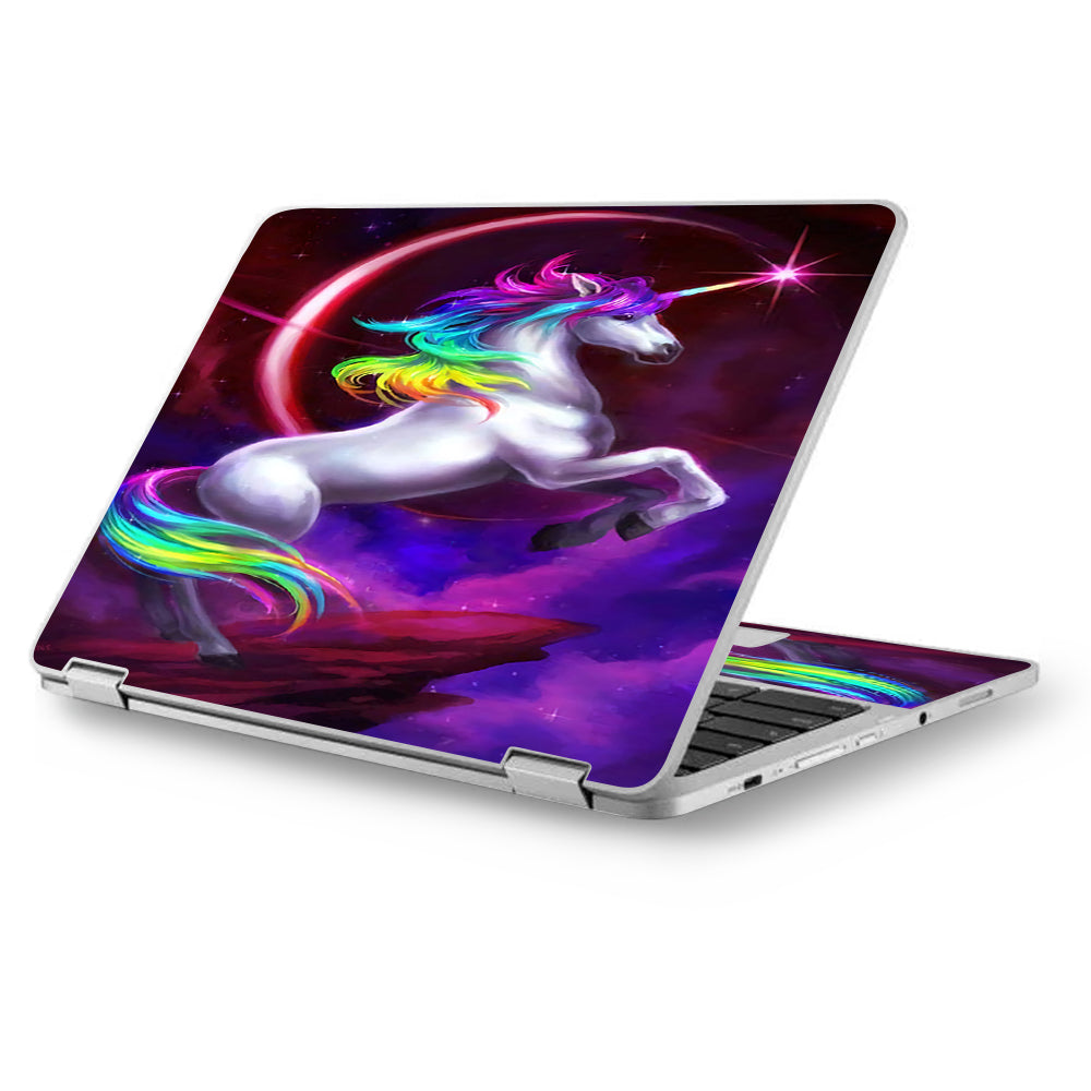  Unicorn Rainbows Space Asus Chromebook Flip 12.5" Skin
