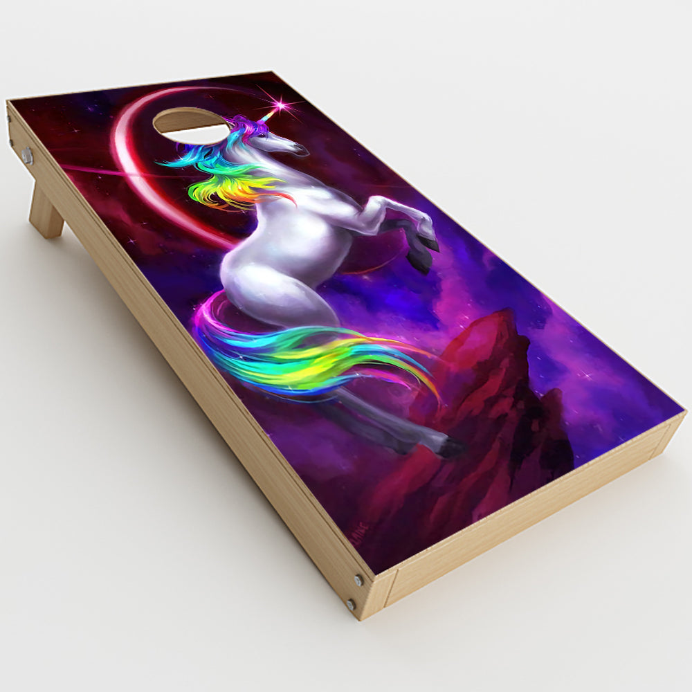  Unicorn Rainbows Space Cornhole Game Boards  Skin