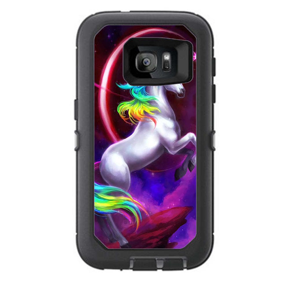  Unicorn Rainbows Space Otterbox Defender Samsung Galaxy S7 Skin