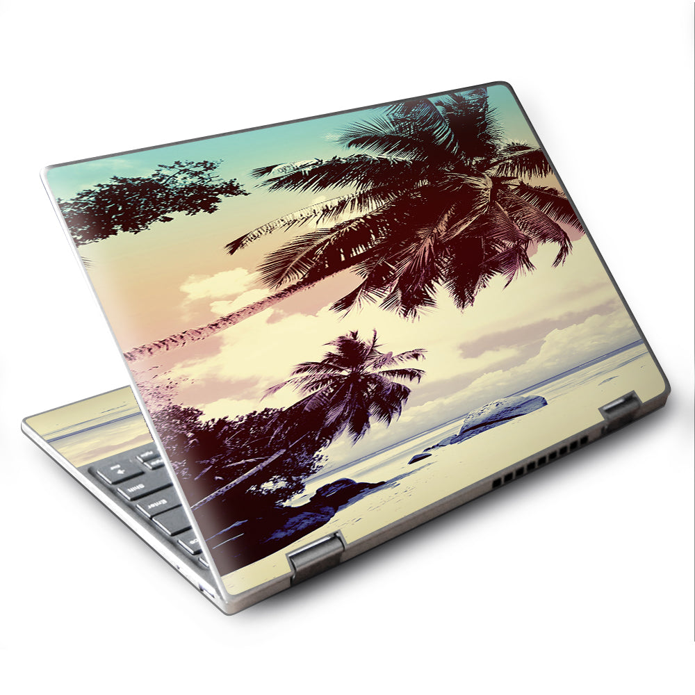  Palm Trees Vintage Beach Island Lenovo Yoga 710 11.6" Skin