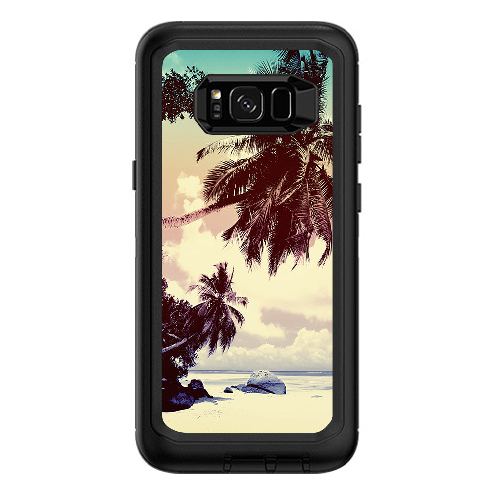  Palm Trees Vintage Beach Island Otterbox Defender Samsung Galaxy S8 Plus Skin