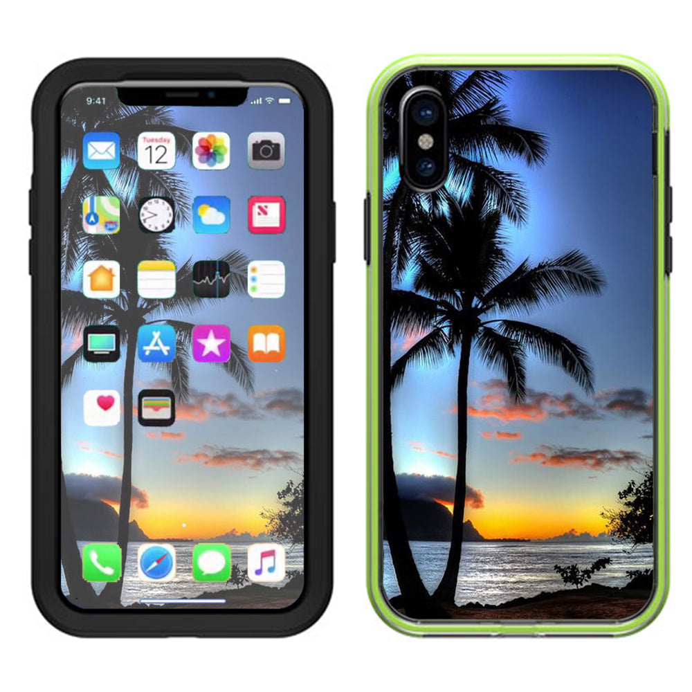  Paradise Sunset Palm Trees Lifeproof Slam Case iPhone X Skin