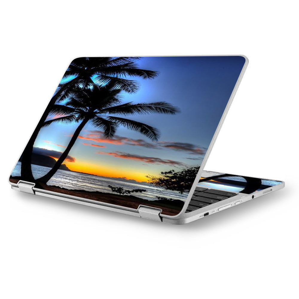  Paradise Sunset Palm Trees Asus Chromebook Flip 12.5" Skin