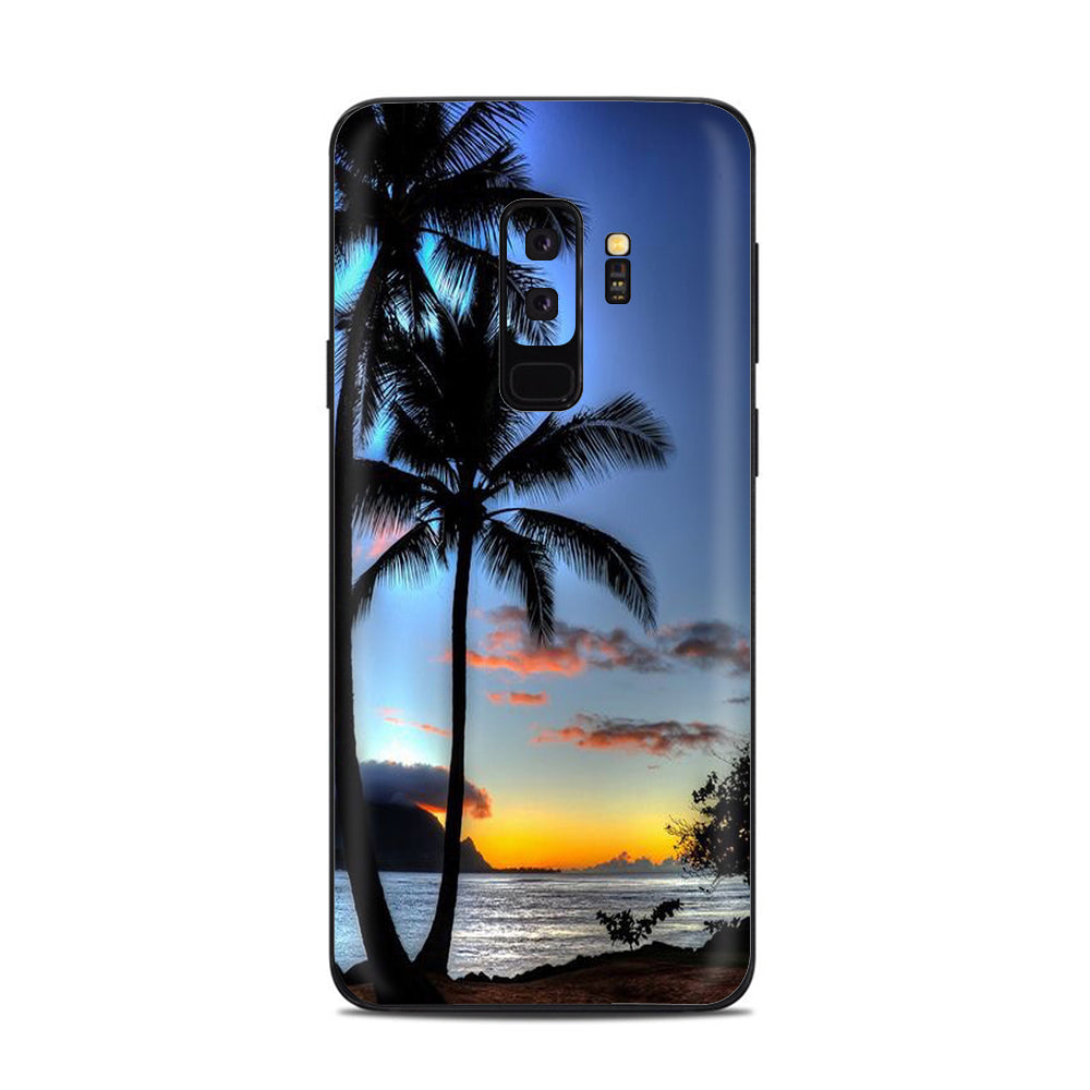  Paradise Sunset Palm Trees Samsung Galaxy S9 Plus Skin