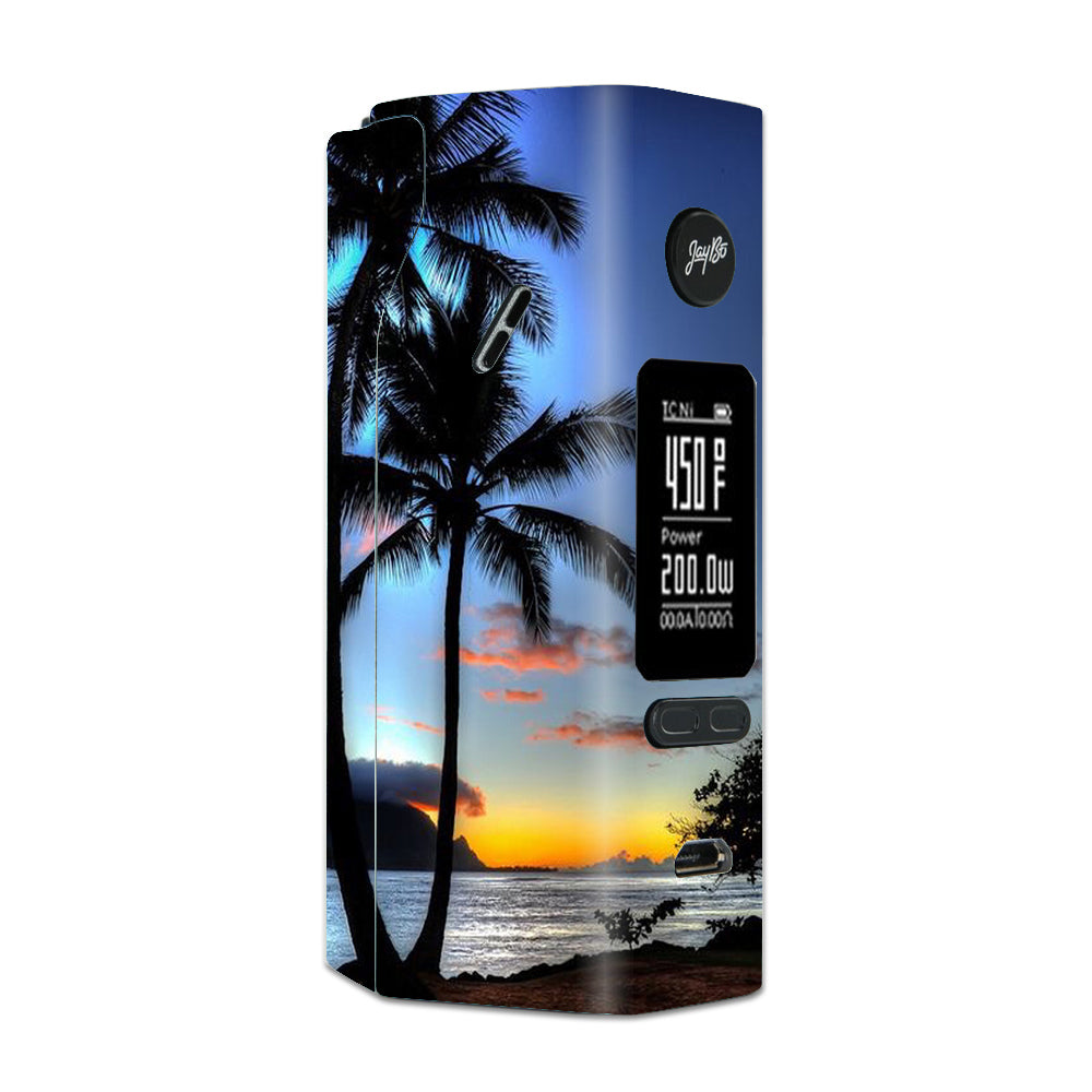  Paradise Sunset Palm Trees Wismec Reuleaux RX 2/3 combo kit Skin
