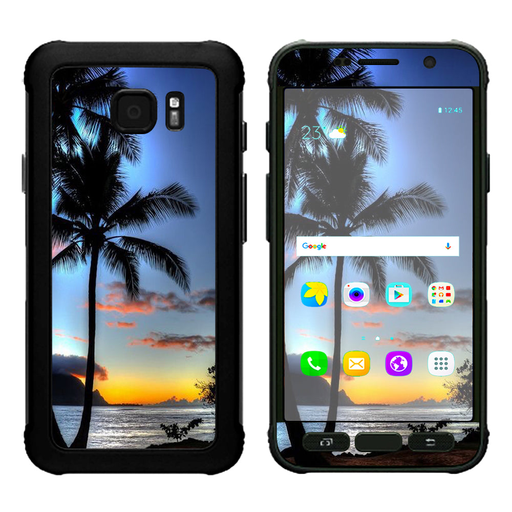  Paradise Sunset Palm Trees Samsung Galaxy S7 Active Skin