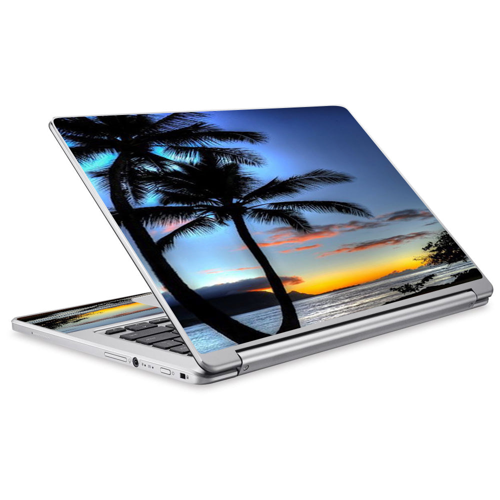  Paradise Sunset Palm Trees Acer Chromebook R13 Skin