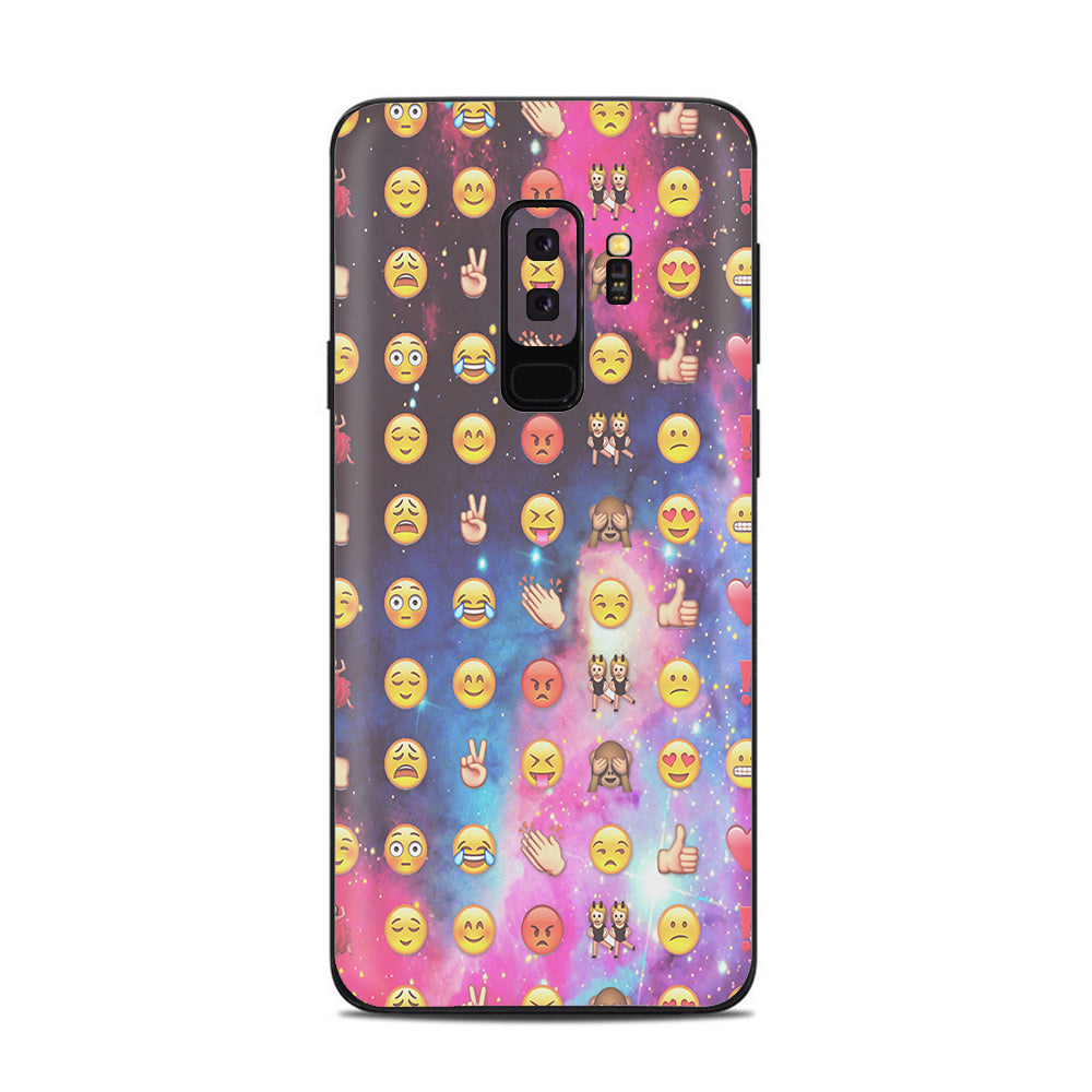  Emojis In Galaxy Space Peace Samsung Galaxy S9 Plus Skin