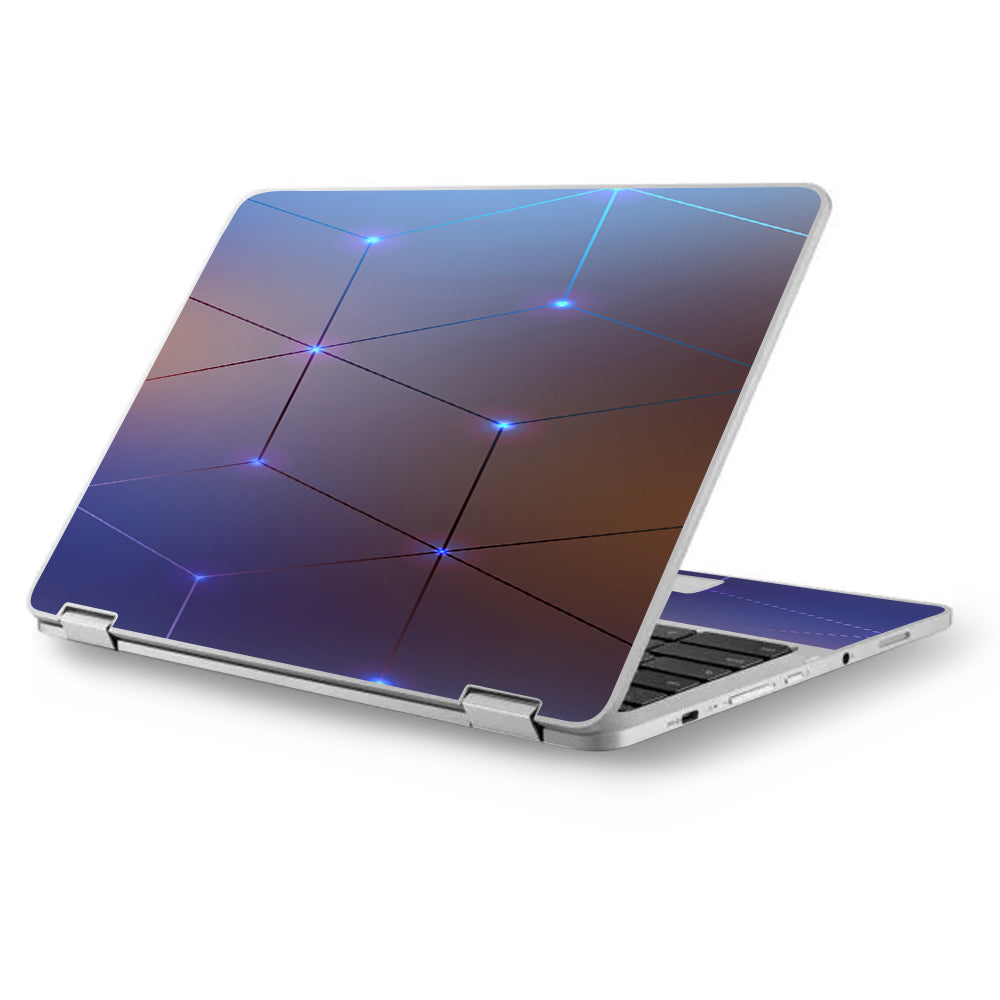  Vector Weird Digital Glass Asus Chromebook Flip 12.5" Skin