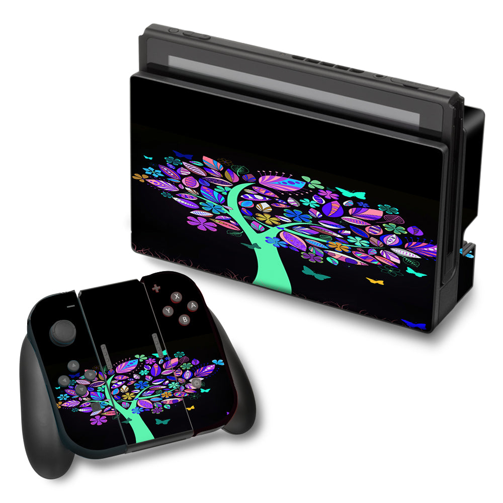  Living Tree Butterfly Colorful Nintendo Switch Skin