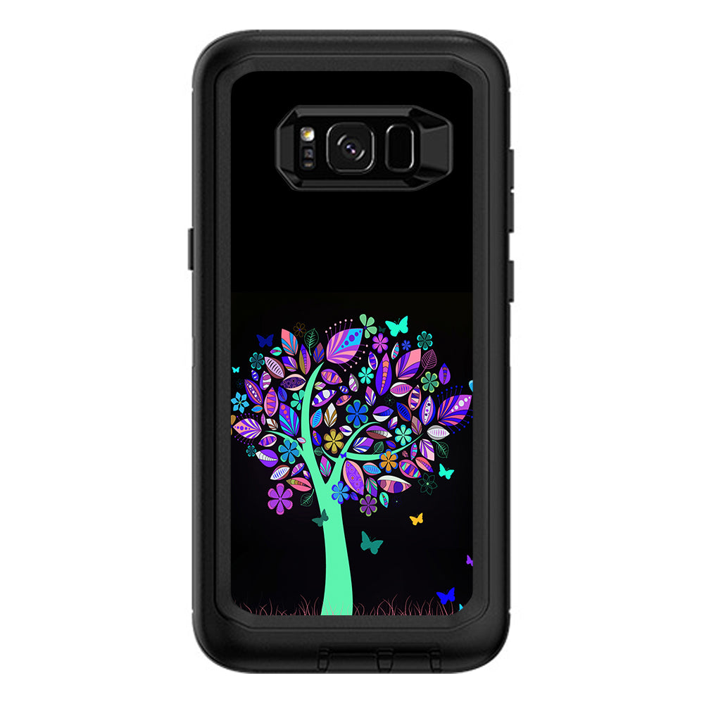  Living Tree Butterfly Colorful Otterbox Defender Samsung Galaxy S8 Plus Skin