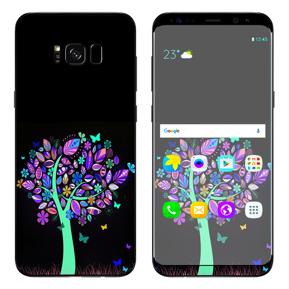  Living Tree Butterfly Colorful Samsung Galaxy S8 Skin