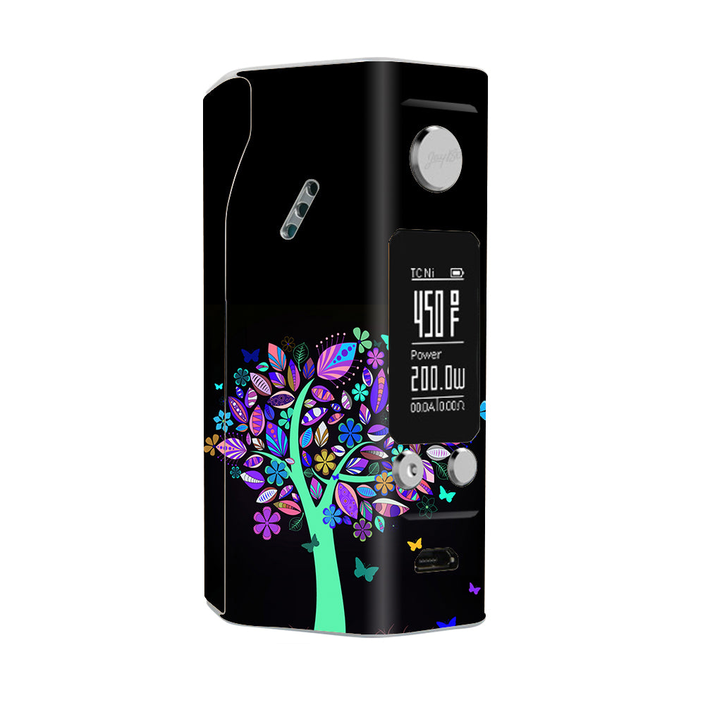 Living Tree Butterfly Colorful Wismec Reuleaux RX200S Skin