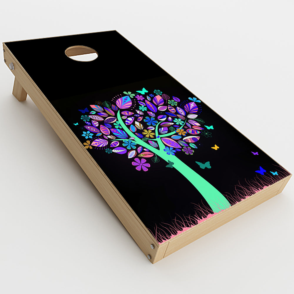  Living Tree Butterfly Colorful Cornhole Game Boards  Skin