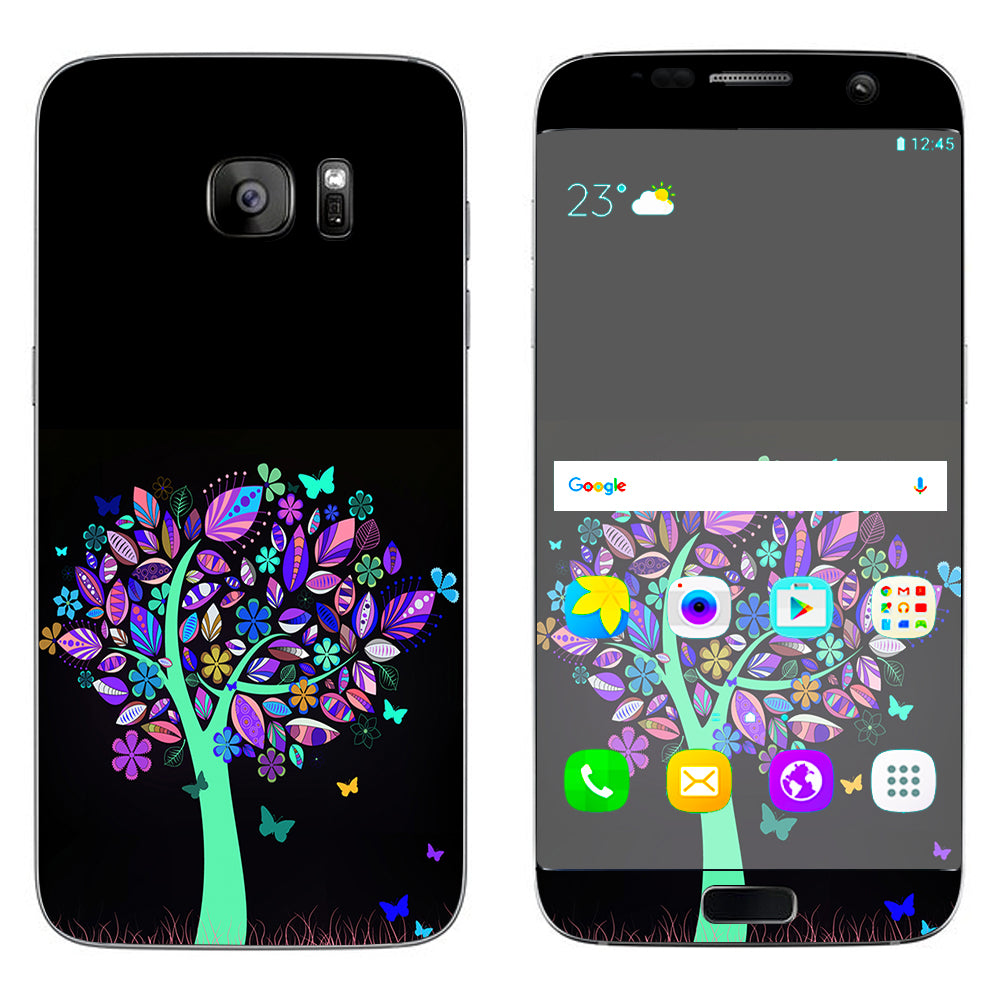  Living Tree Butterfly Colorful Samsung Galaxy S7 Edge Skin