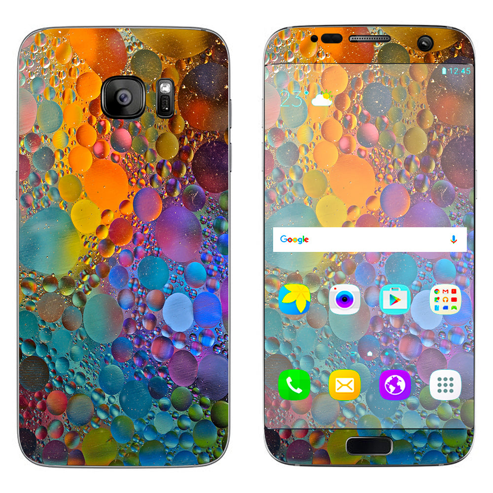  Color Bubbles Splash Drip Samsung Galaxy S7 Edge Skin