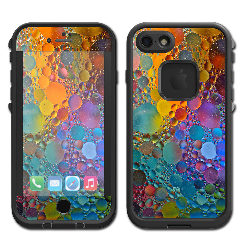  Color Bubbles Splash Drip Lifeproof Fre iPhone 7 or iPhone 8 Skin