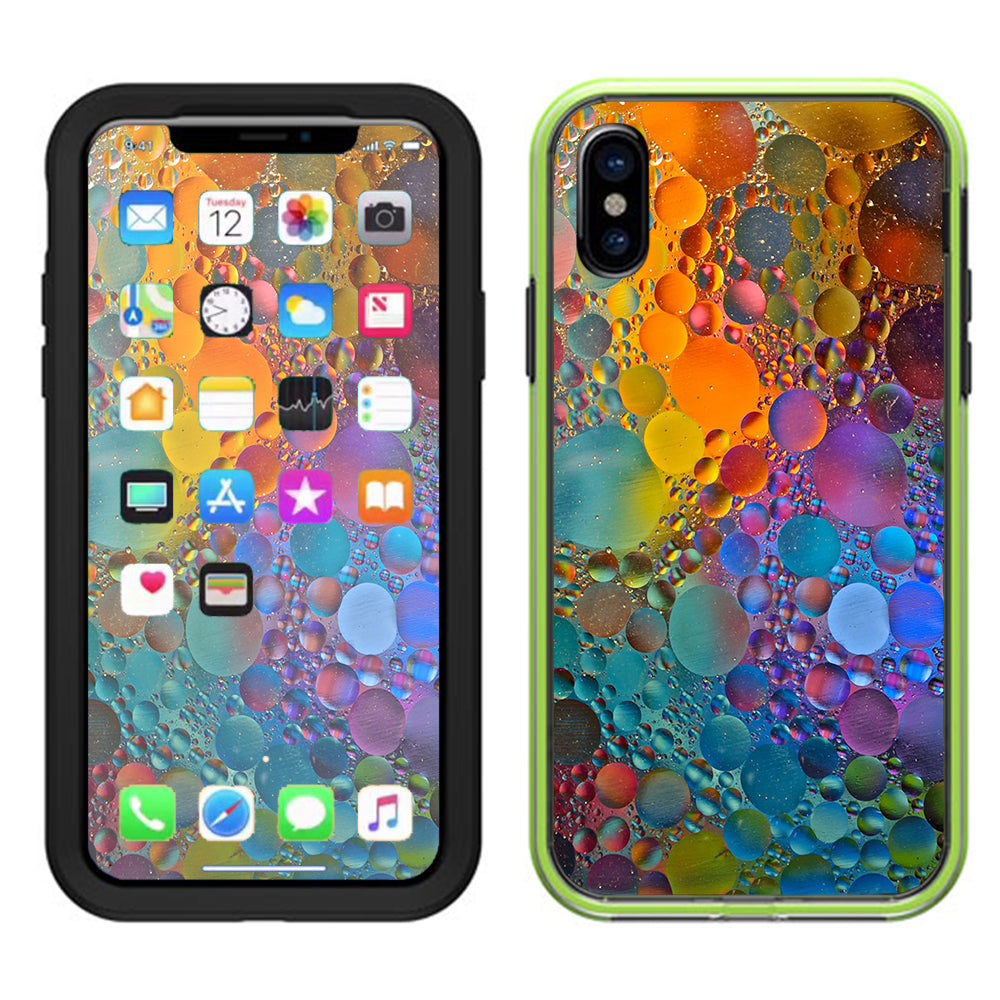  Color Bubbles Splash Drip Lifeproof Slam Case iPhone X Skin