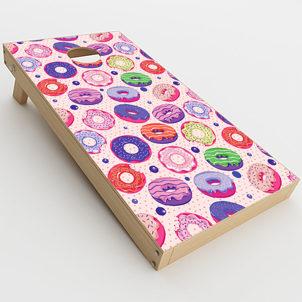  Yummy Donuts Doughnuts Pink Cornhole Game Boards  Skin