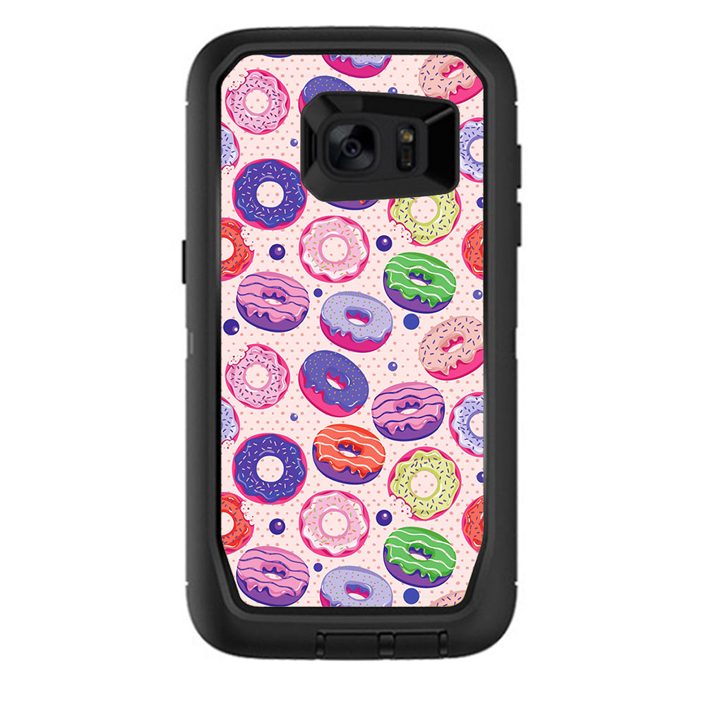  Yummy Donuts Doughnuts Pink Otterbox Defender Samsung Galaxy S7 Edge Skin