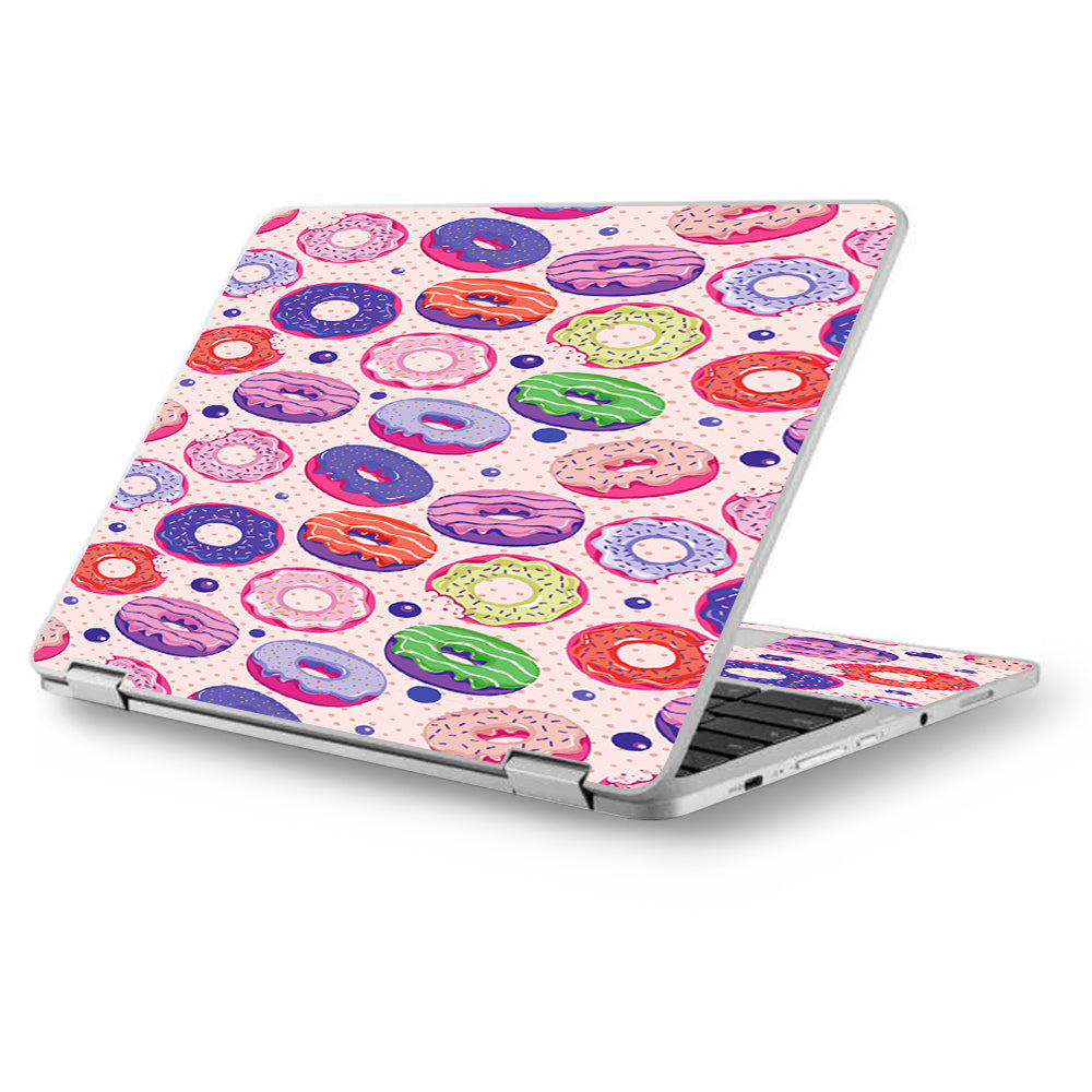  Yummy Donuts Doughnuts Pink Asus Chromebook Flip 12.5" Skin