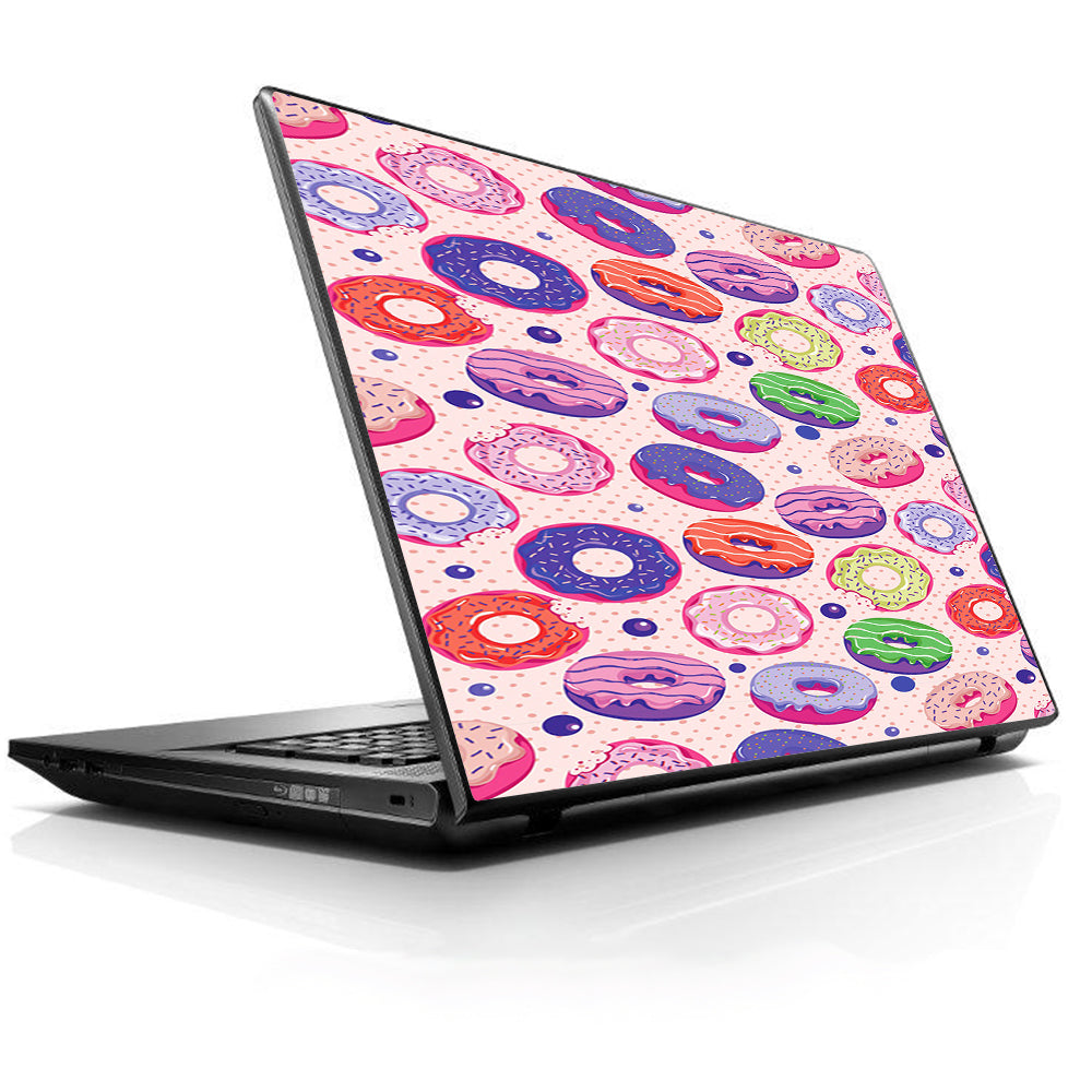  Yummy Donuts Doughnuts Pink Universal 13 to 16 inch wide laptop Skin