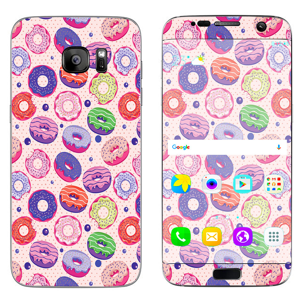  Yummy Donuts Doughnuts Pink Samsung Galaxy S7 Edge Skin