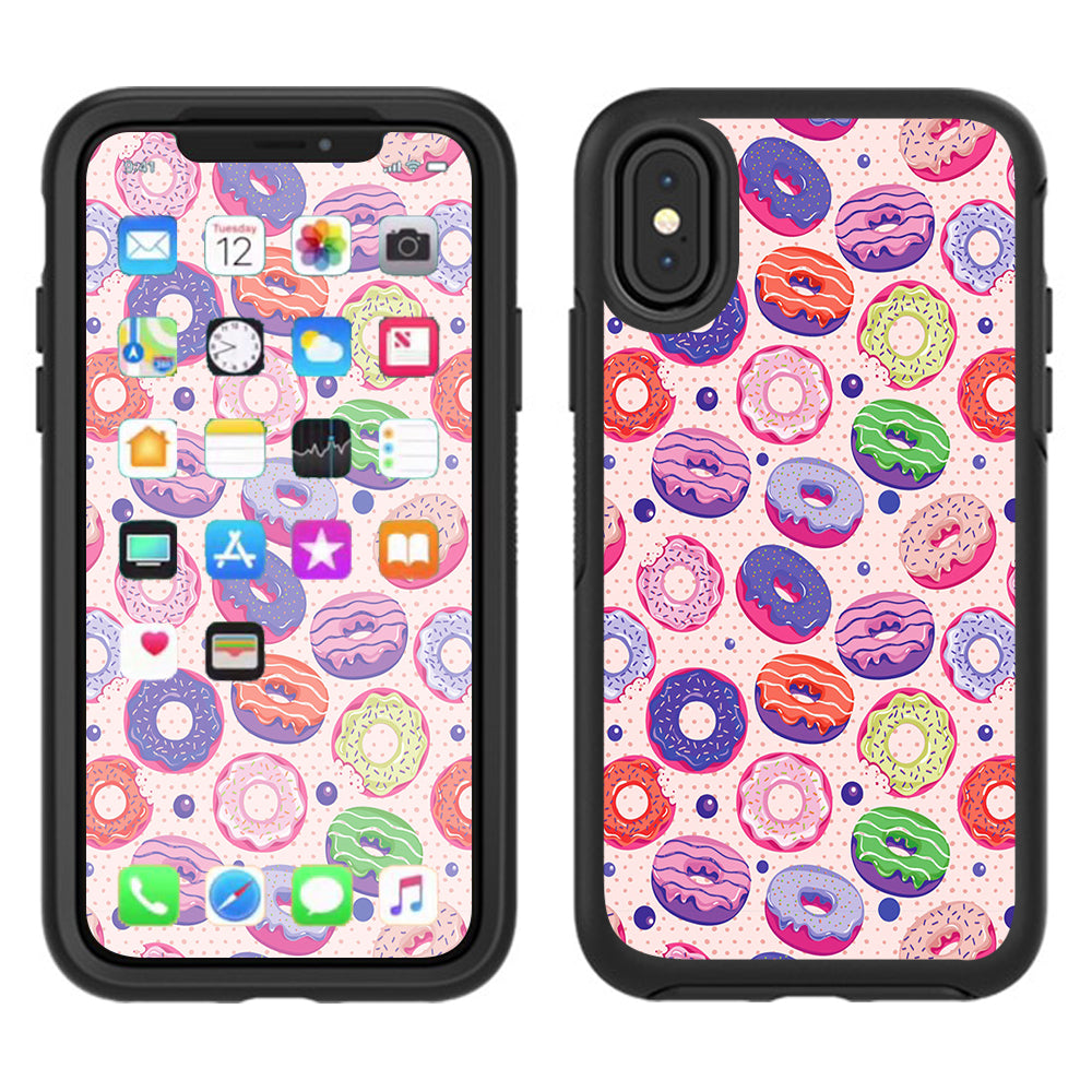  Yummy Donuts Doughnuts Pink Otterbox Defender Apple iPhone X Skin