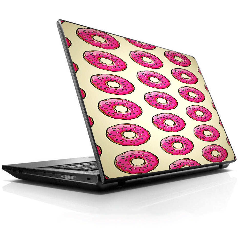  Pink Sprinkles Donuts Universal 13 to 16 inch wide laptop Skin