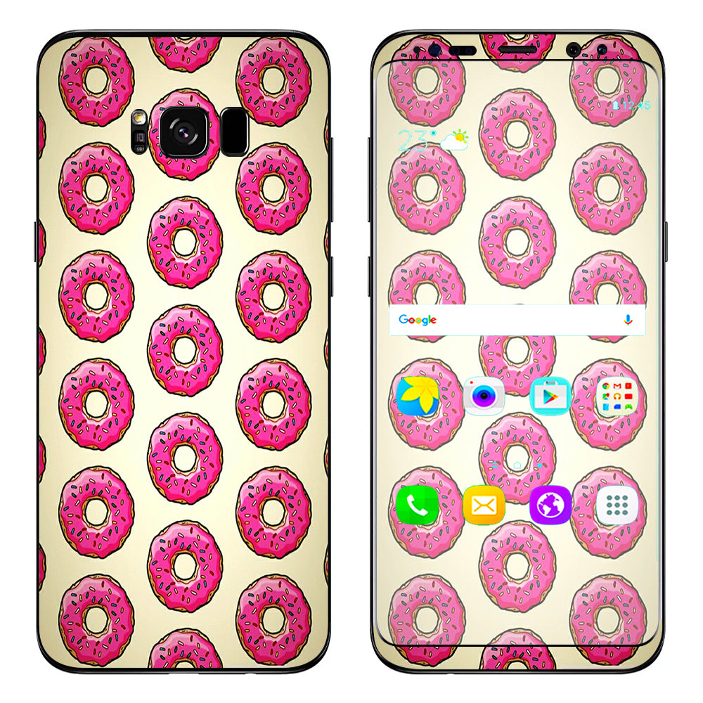  Pink Sprinkles Donuts Samsung Galaxy S8 Plus Skin