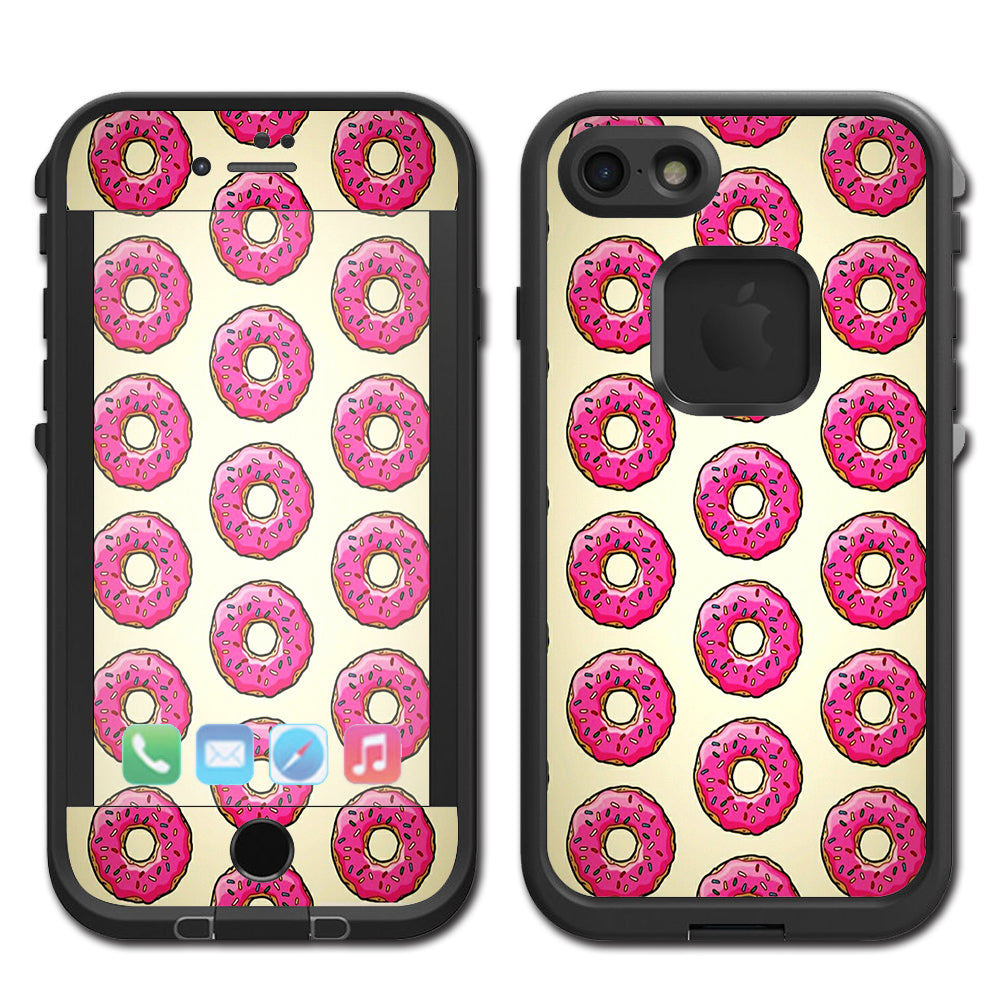  Pink Sprinkles Donuts Lifeproof Fre iPhone 7 or iPhone 8 Skin