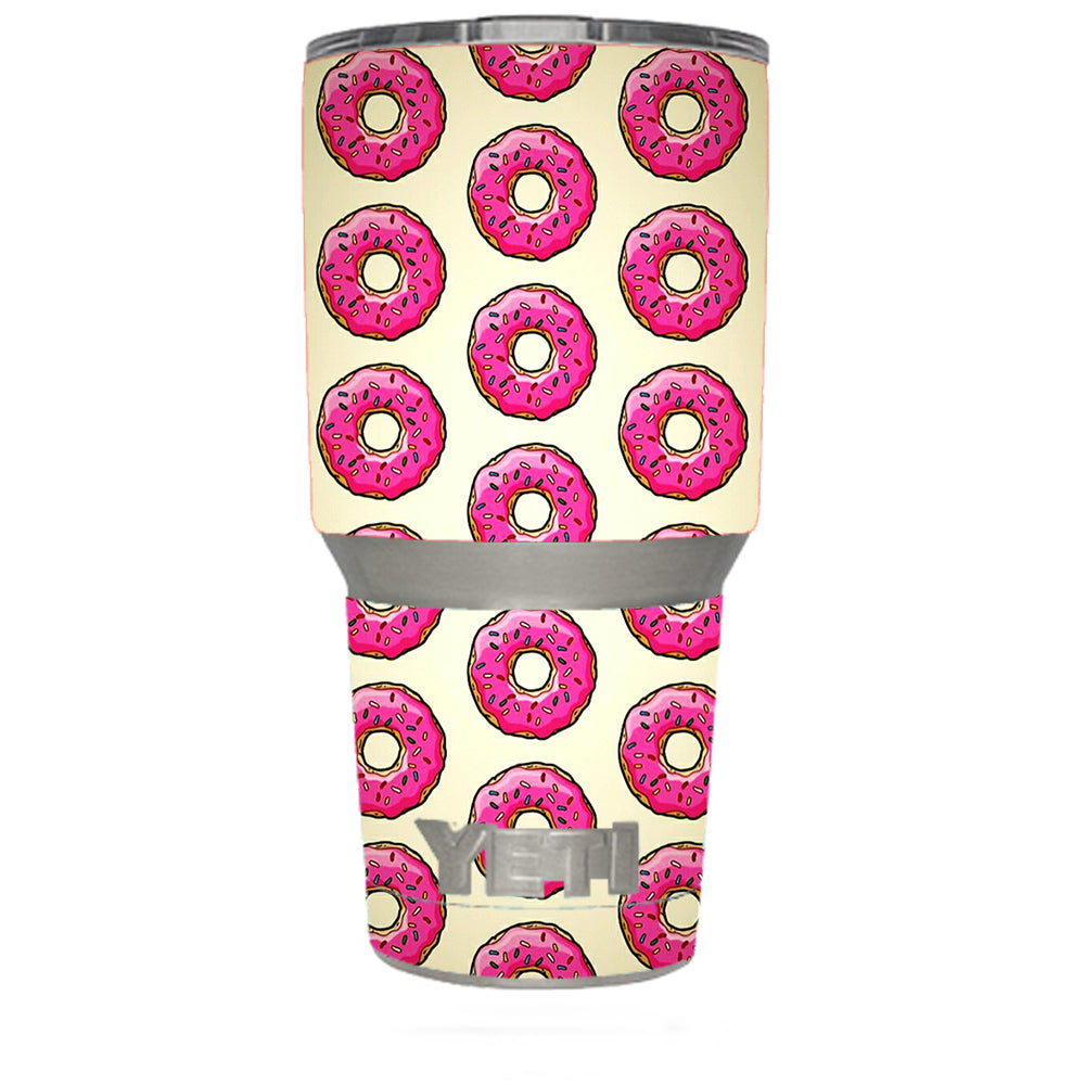  Pink Sprinkles Donuts Yeti 30oz Rambler Tumbler Skin