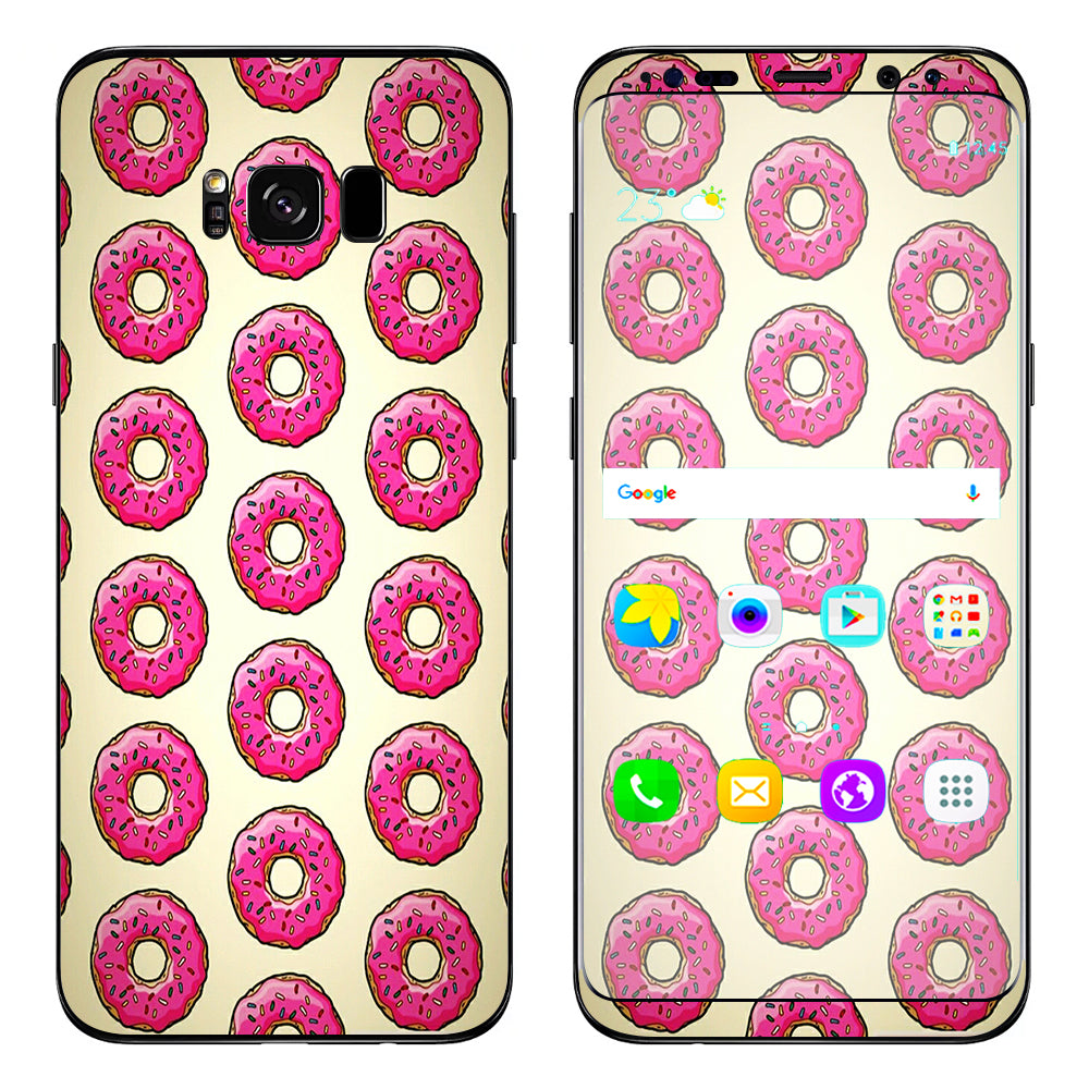  Pink Sprinkles Donuts Samsung Galaxy S8 Skin