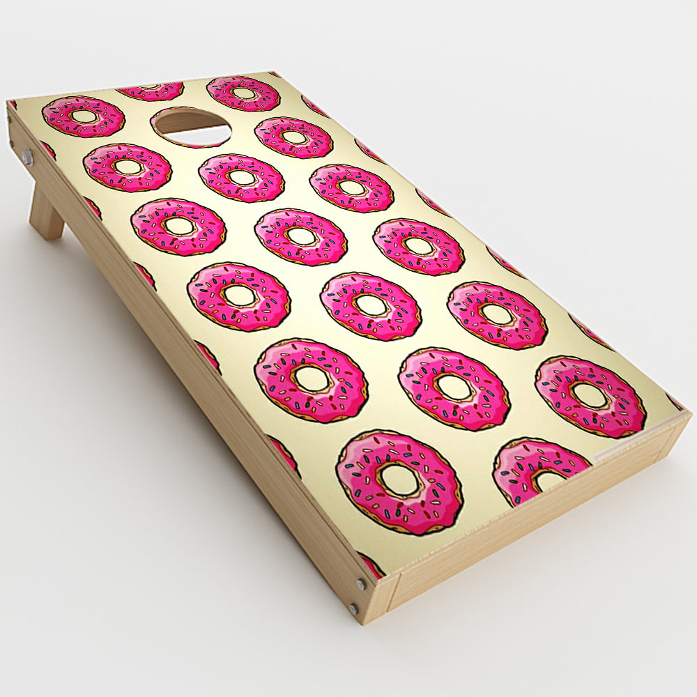  Pink Sprinkles Donuts Cornhole Game Boards  Skin