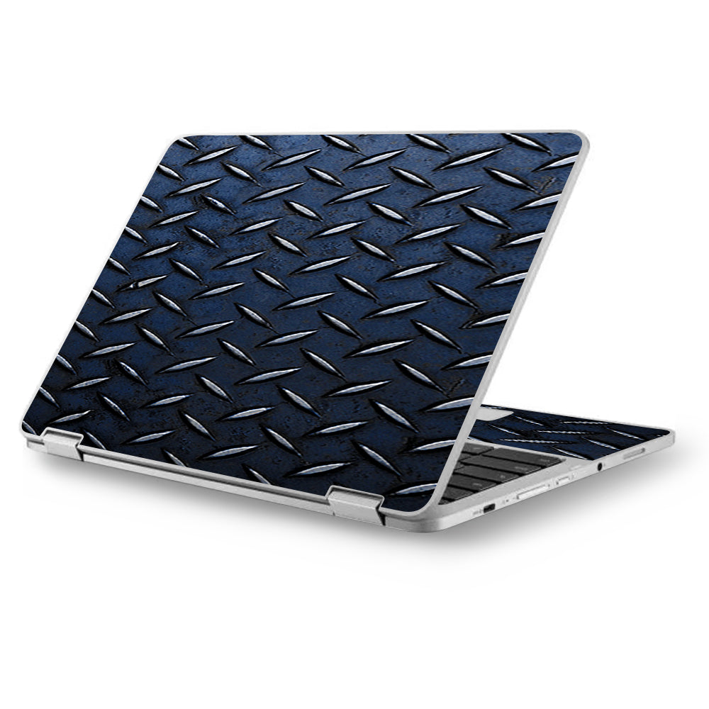  Diamond Plate Aged Steel Asus Chromebook Flip 12.5" Skin