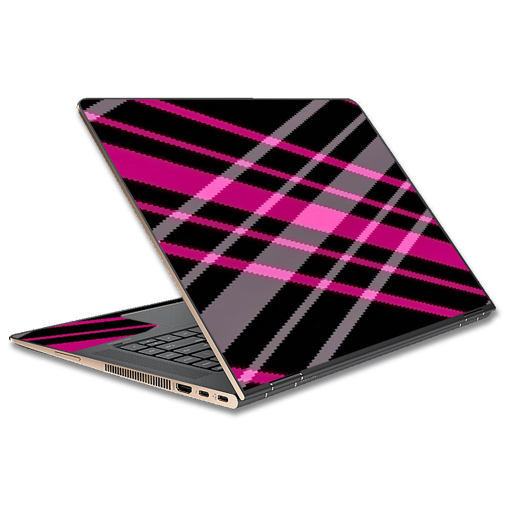  Pink And Black Plaid HP Spectre x360 15t Skin