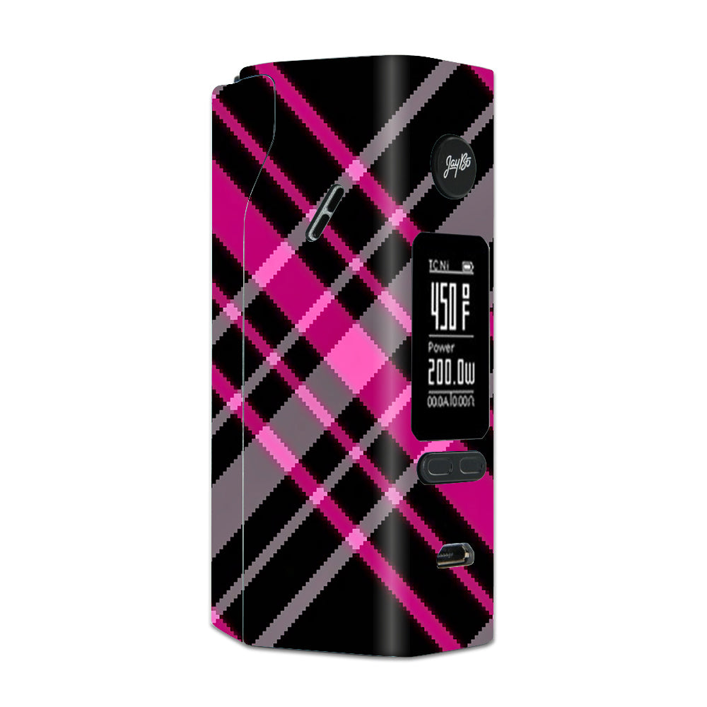 Pink And Black Plaid Wismec Reuleaux RX 2/3 combo kit Skin