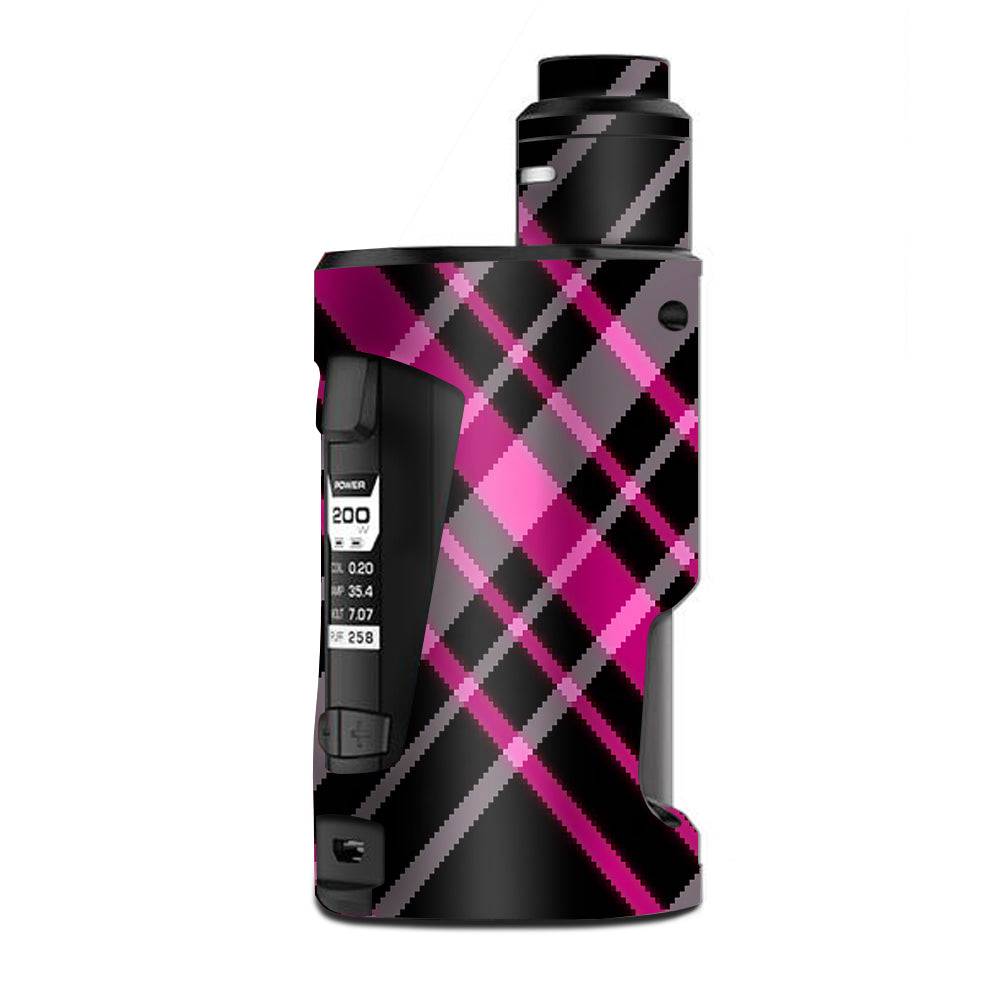 Skin Decal Vinyl Wrap for Geekvape GBox Squonk Kit 200W Vape Kit skins stickers cover / Pink and Black Plaid itsaskin.com Skin Decal Vinyl Wrap for Geekvape GBox Squonk Kit 200W Vape Kit skins stickers cover / Pink and Black Plaid itsaskin.com