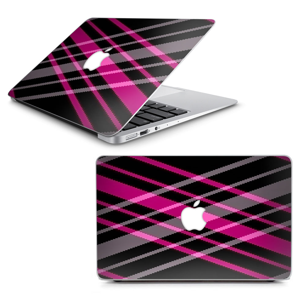  Pink And Black Plaid Macbook Air 13" A1369 A1466 Skin