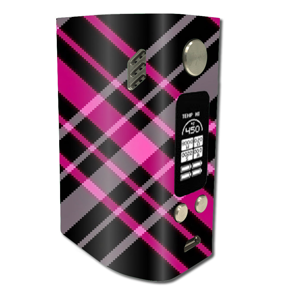  Pink And Black Plaid Wismec Reuleaux RX300 Skin