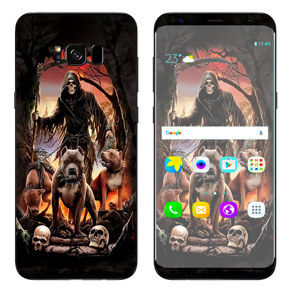  Grim Reaper Pitbull Skulls  Samsung Galaxy S8 Plus Skin