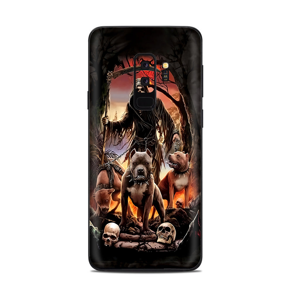  Grim Reaper Pitbull Skulls  Samsung Galaxy S9 Plus Skin