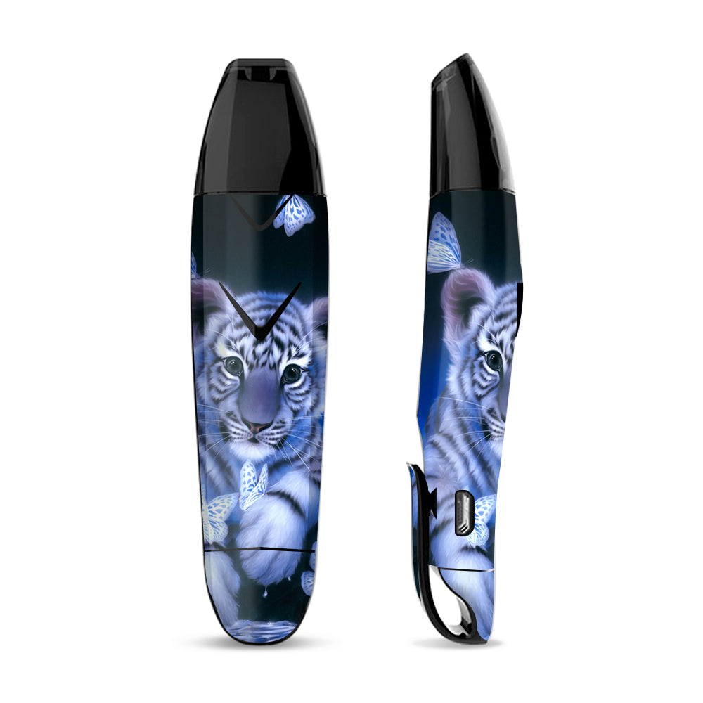 Skin Decal for Suorin Vagon  Vape / Cute White Tiger Cub Butterflies